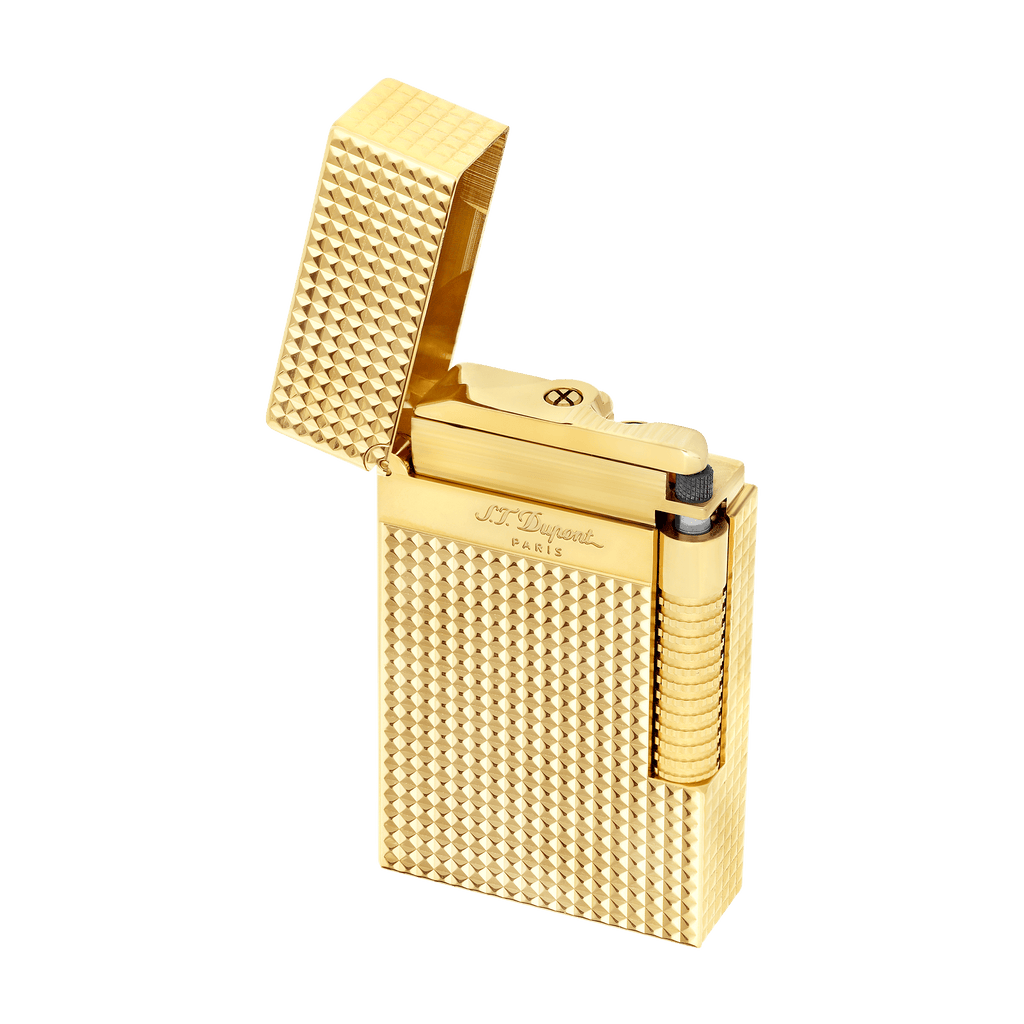 LE GRAND DUPONT DIAMOND HEAD LIGHTER GOLDEN